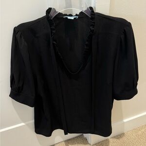 Cece Ruffle Tie Neck Top